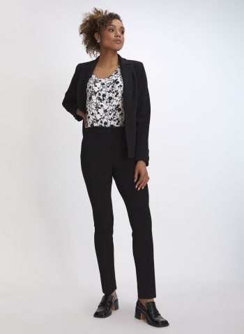 Black Modern Fit Pantsuit, 